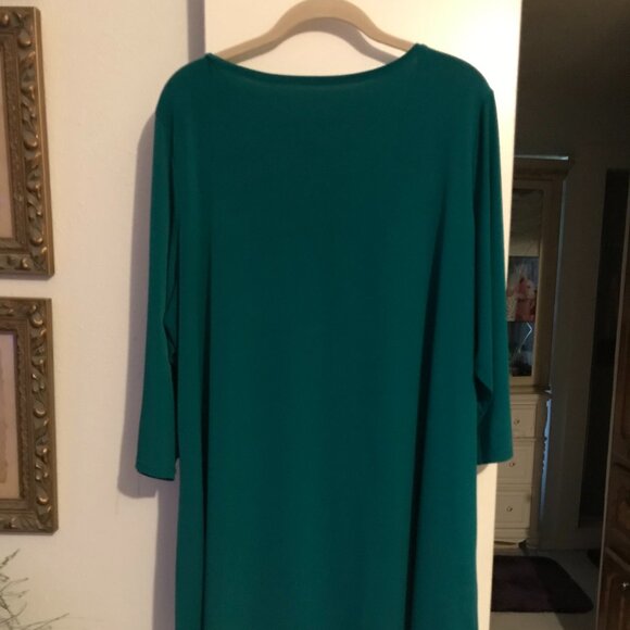 Susan Graver Essentials 1X tunic. Beautiful green. 3/4 sleeves. - Picture 6 of 6
